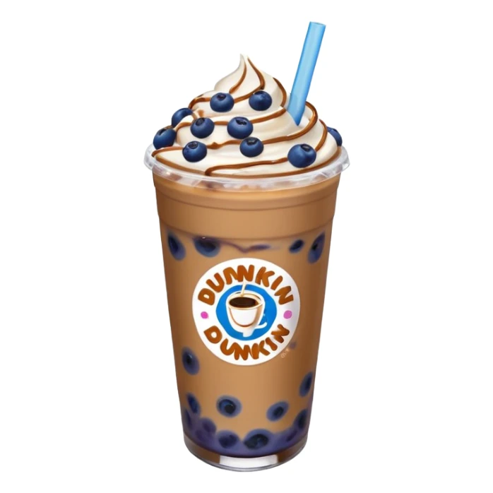 Blueberry butter pecan Dunkin iced coffee  sticker