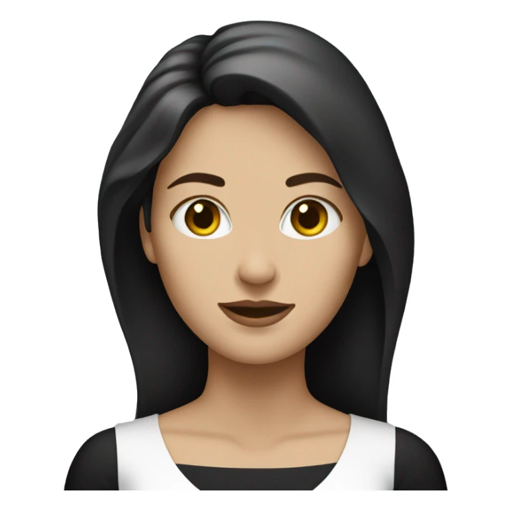 White woman with black aestetic dress sticker