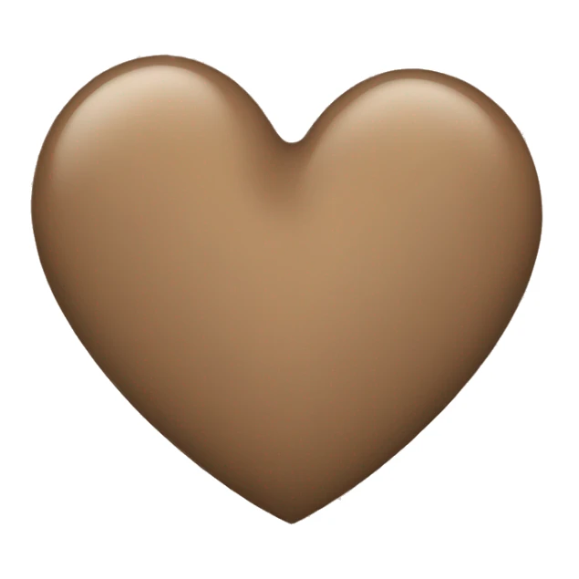dark tan heart sticker