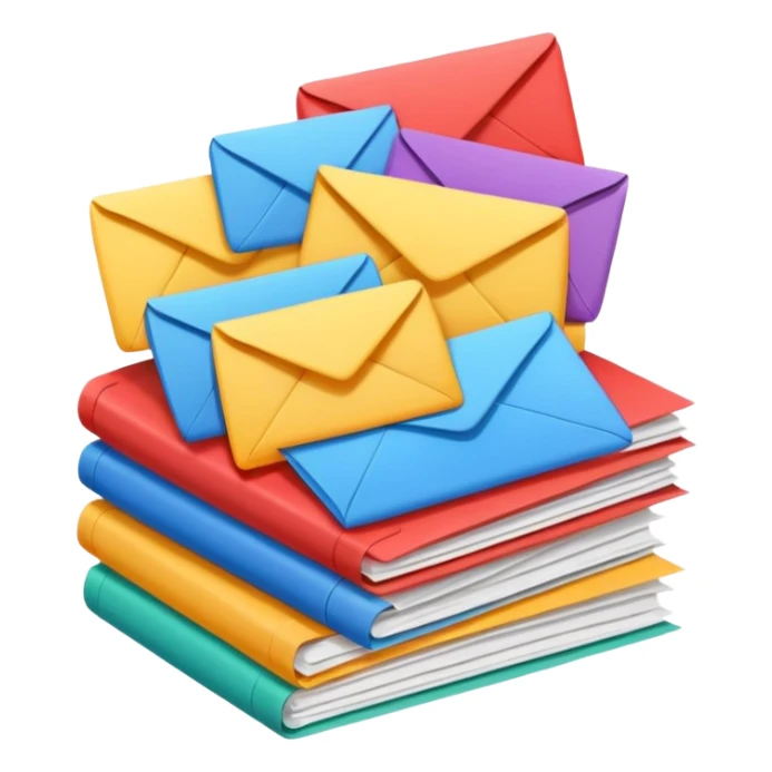 a lot of notification mail to respond sticker