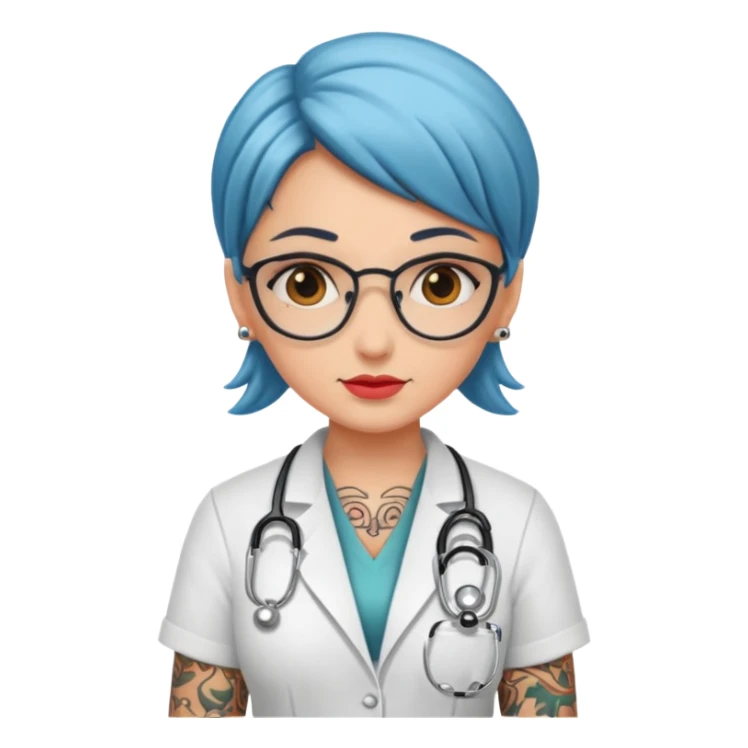 tattooed doctor girl sticker