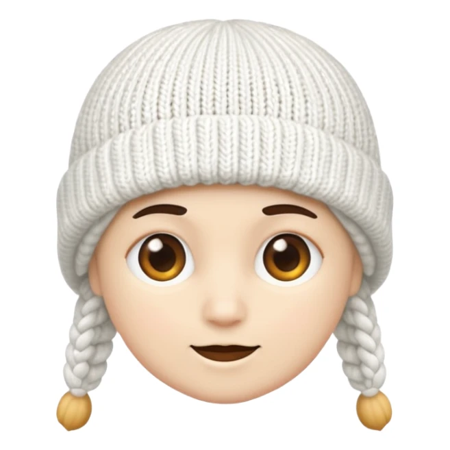 white knitted wool cap piece of clothing sticker