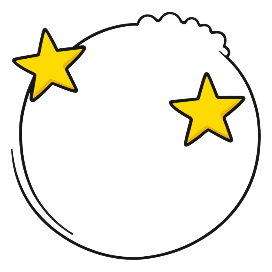 yellow stars twinkling sticker