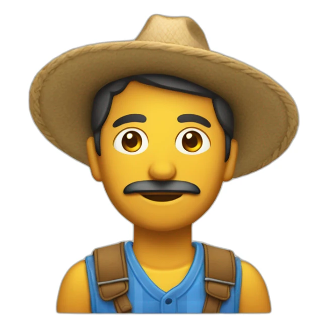 Un campesino con sombrero y una cámara  sticker