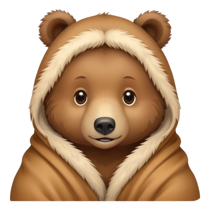 Baby grizzly bear cozy in blanket  sticker