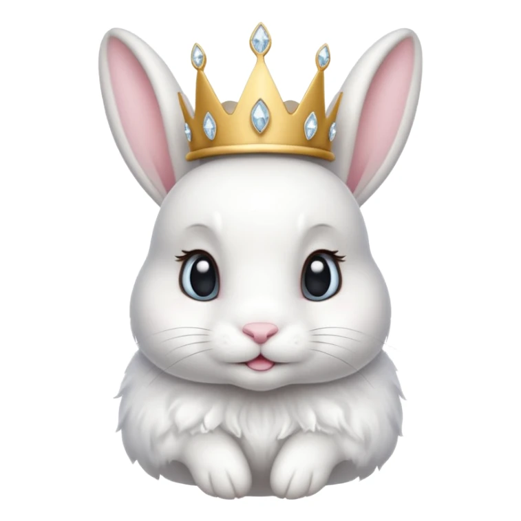 Rabbit King – fluffy white bunny with a small diamond tiara.
 sticker