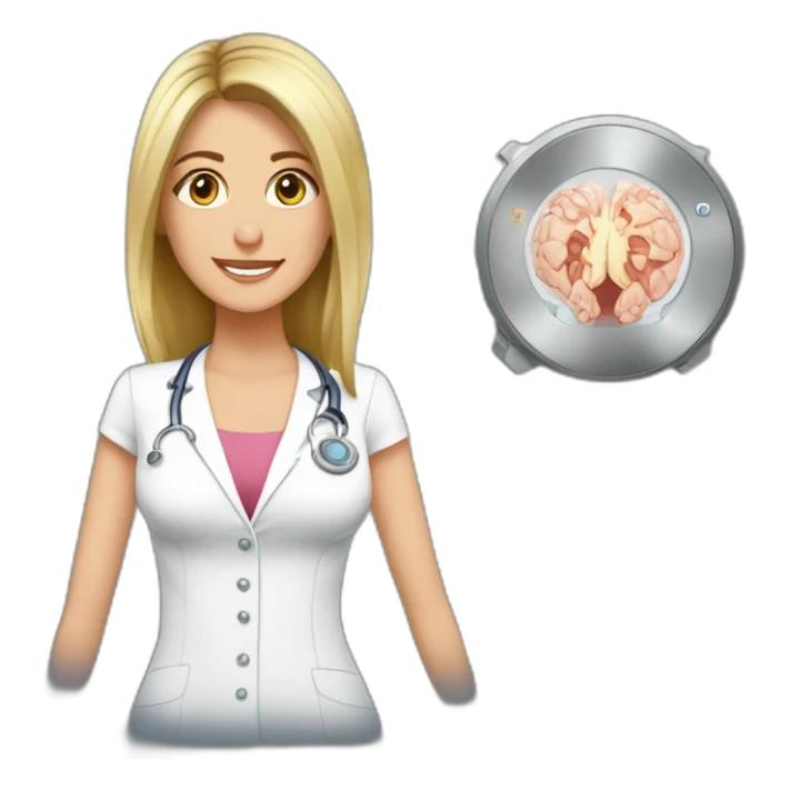 Posh-Radiologist-performing-breast-mri-to-leni-klum sticker