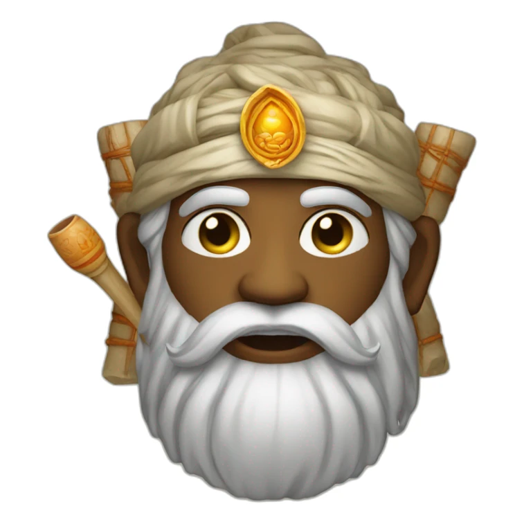 Hindu sage with chillum sticker