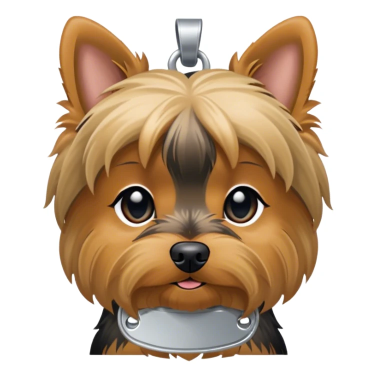 Yorkie with a dog tag that says Ace sticker