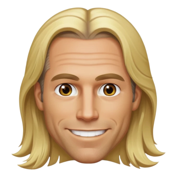 Shawn Michaels with hazel eyes, long blonde hair sticker
