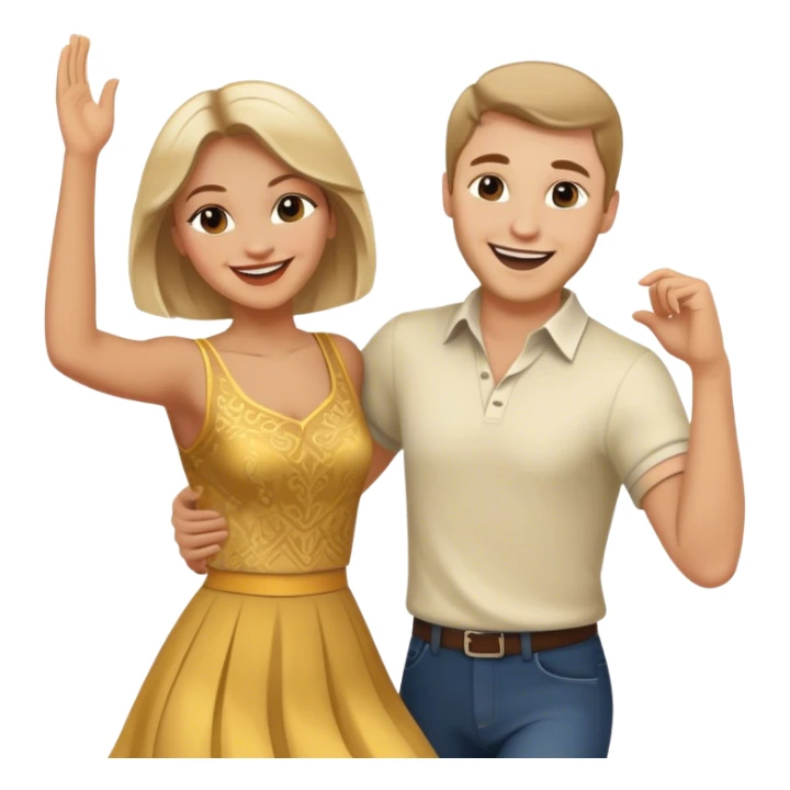 two caucasian people dancing in the club sticker