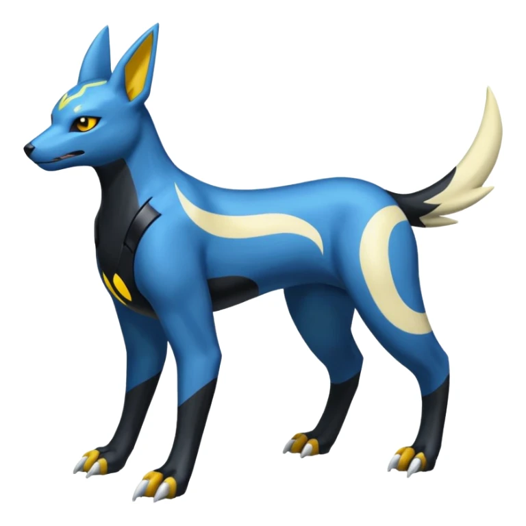 Manectric-Electrike-Lugia-Umbreon-Houndoom-Fakémon-hybrid-creature (full body), 4 legs sticker