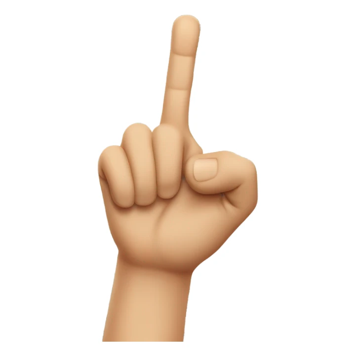 front of hand, one finger pointing  sticker
