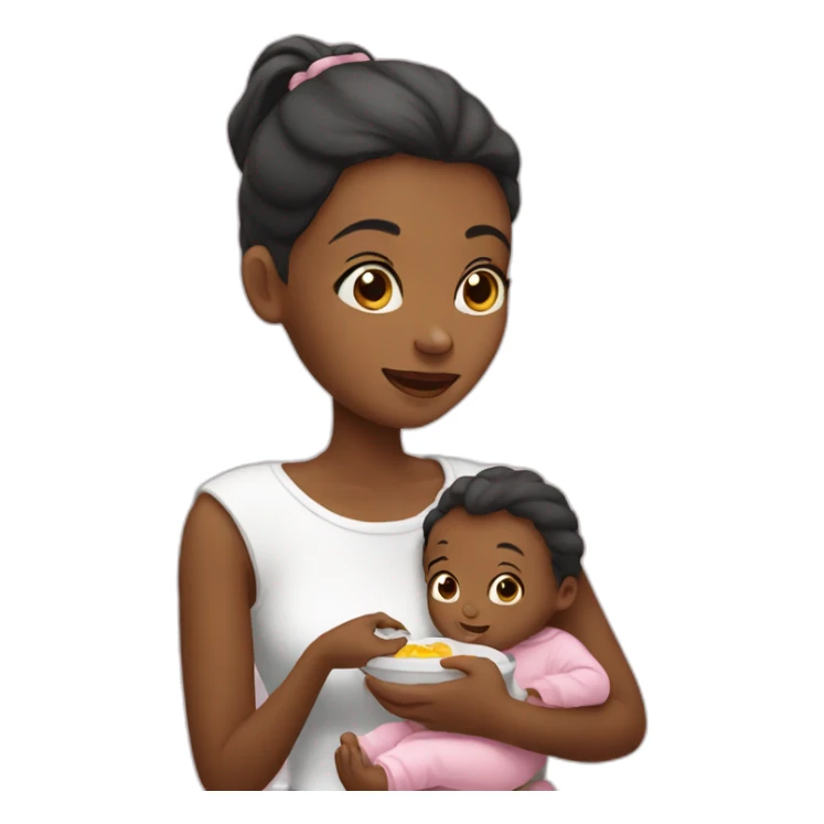 Woman Feeding Baby sticker