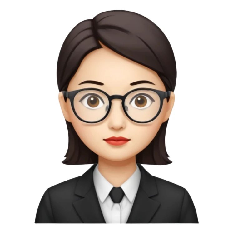 i need an image of a chinese woman analyst sticker