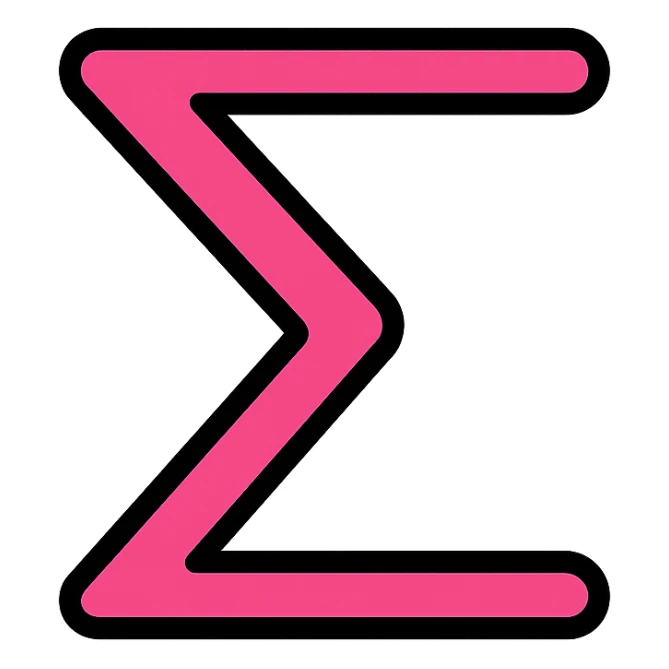 the number eleven represented using Greek alphabet letterforms, stylized, colorful lineal icon with black outlines sticker