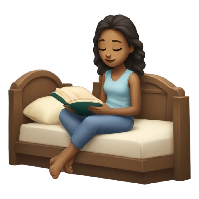 a girl chilling in her room sticker