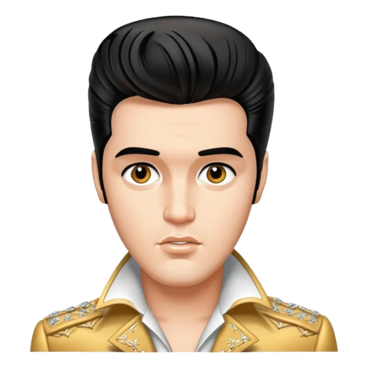 Elvis Presley with pompadour hairstyle, chest and up portrait sticker