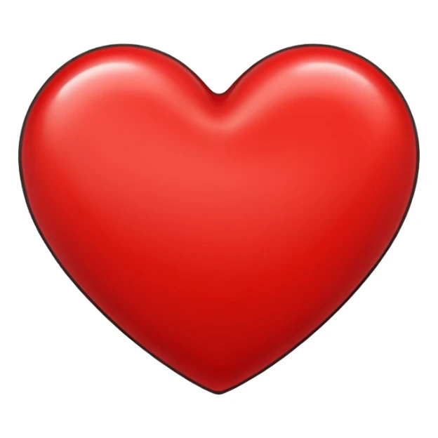 Red and black heart sticker