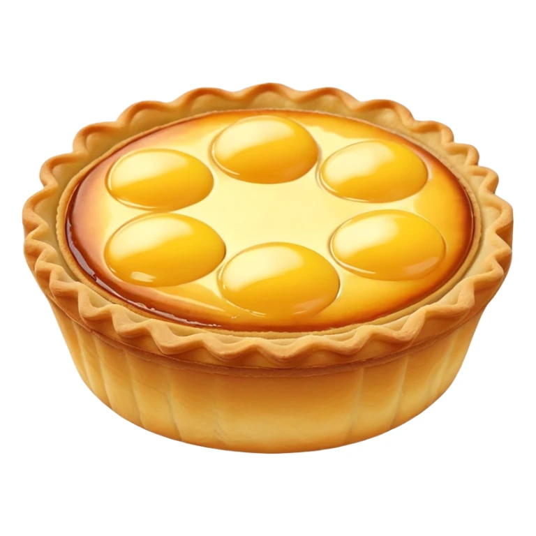 Gentle colored Hong Kong egg tart dessert sticker