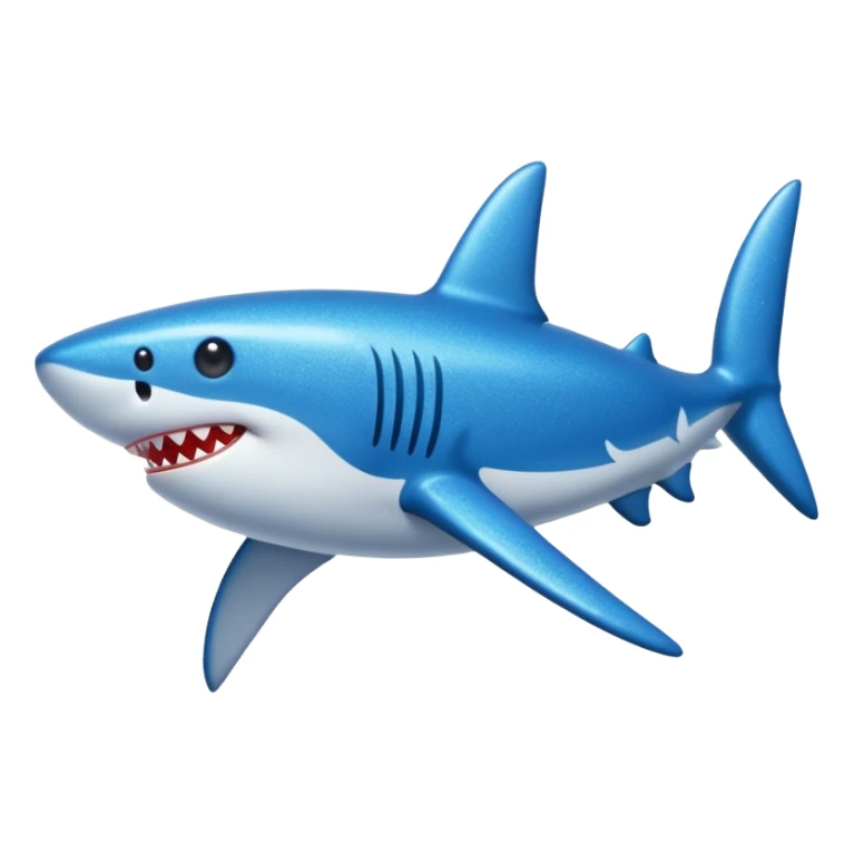 glitter azul-marinho tubarão sticker