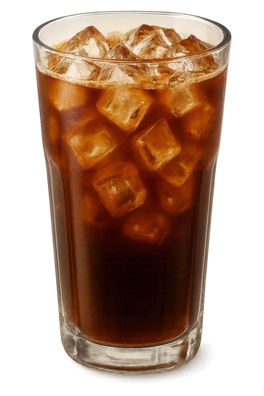 aesthetic glass of iced coffee, no background sticker