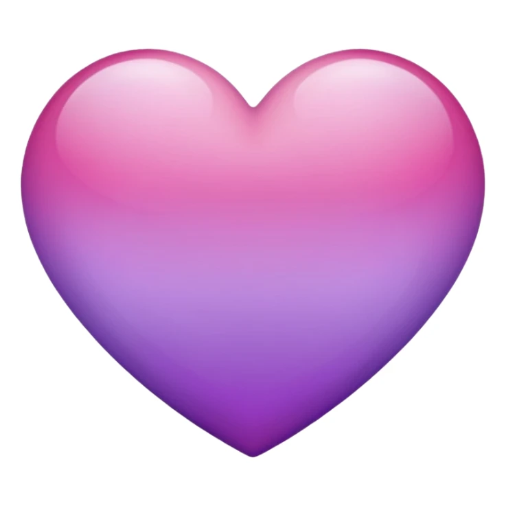 Pink and purple ombré heart sticker