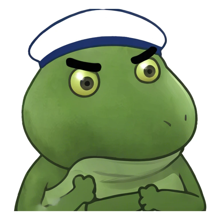 Mad emoji with crossed arms over his neck  sticker