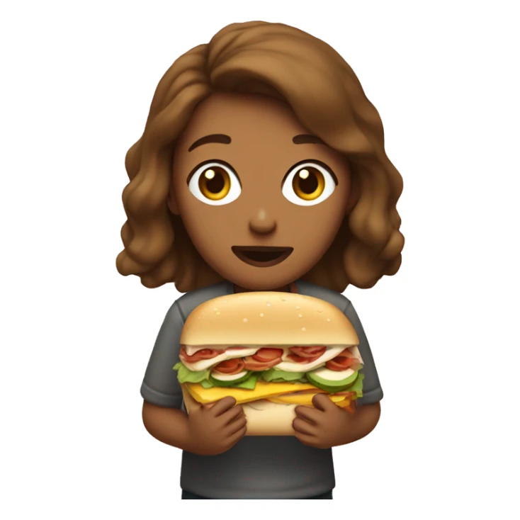 Picture of me eating subway sandwich  sticker