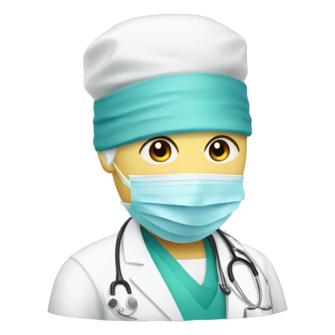 a swan surgeon with a surgical mask and stethoscope  sticker