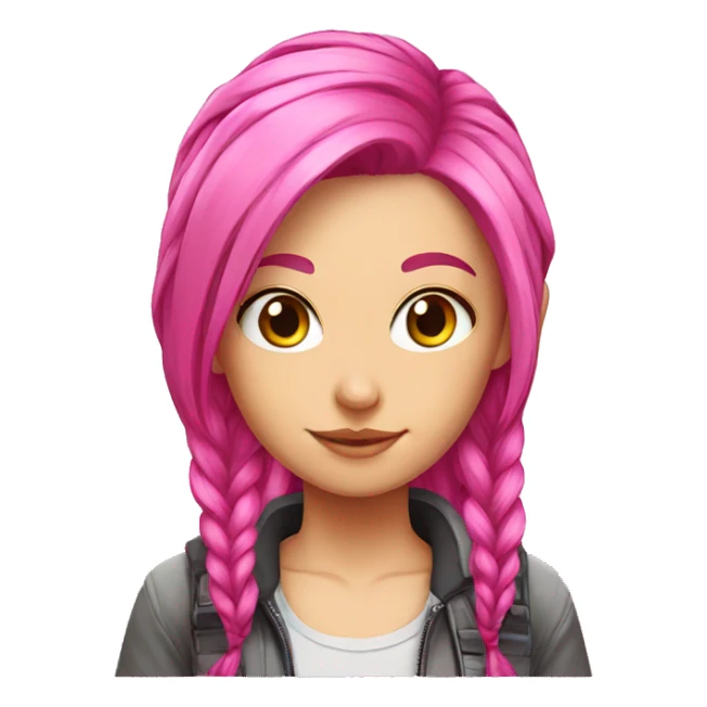Pink hair, gamer girl sticker