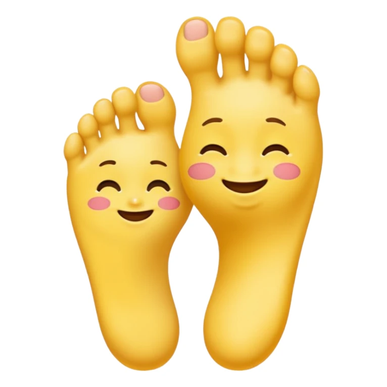 yellow emoji smelling foot sticker