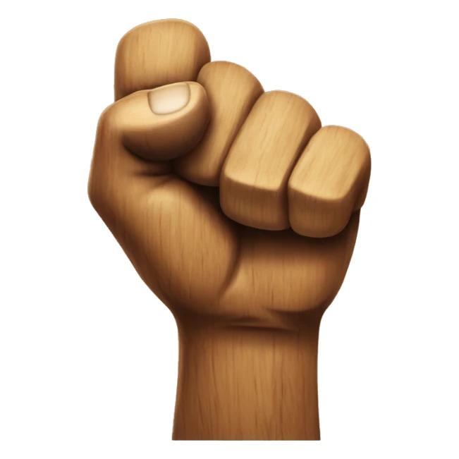  Wood with a knocking fist sticker