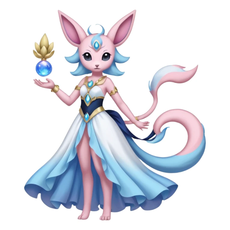 Pastel Lunar Celestial Absol-Sylveon-Umbreon-fusion (full body) sticker