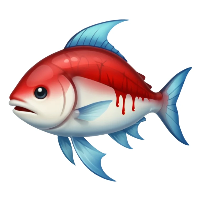 Icefish transparent blood sticker
