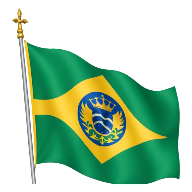 Crie um emoji da bandeira do Imperio do brasil realista estilo a que já existe no WhatsApp do brasil sticker