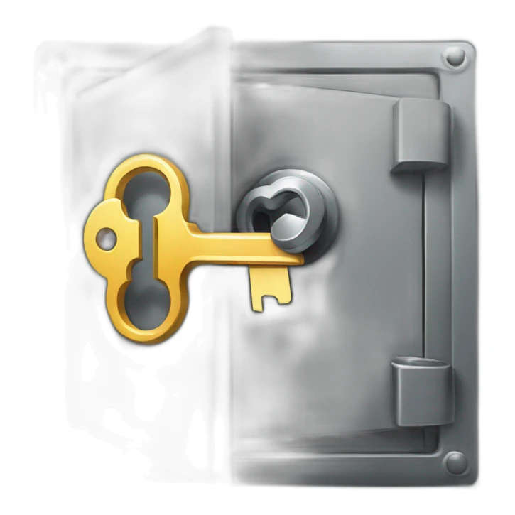 A key unlocking a vault or a safe, symbolizing the secret formula for growth. sticker