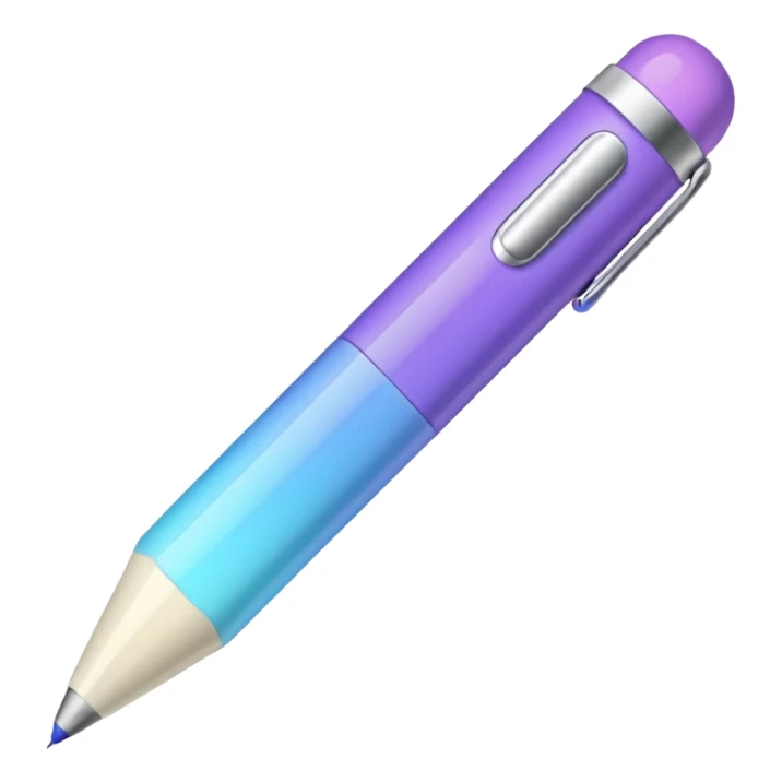 Depict a stylus or digital pen drawing colorful lines, suggesting creativity and UI/UX work. Include soft glowing accents or gentle motion to make it feel dynamic and exciting. Use soft blues, purples, and cream colors that complement the dark background. Style: modern, playful, and professional. sticker