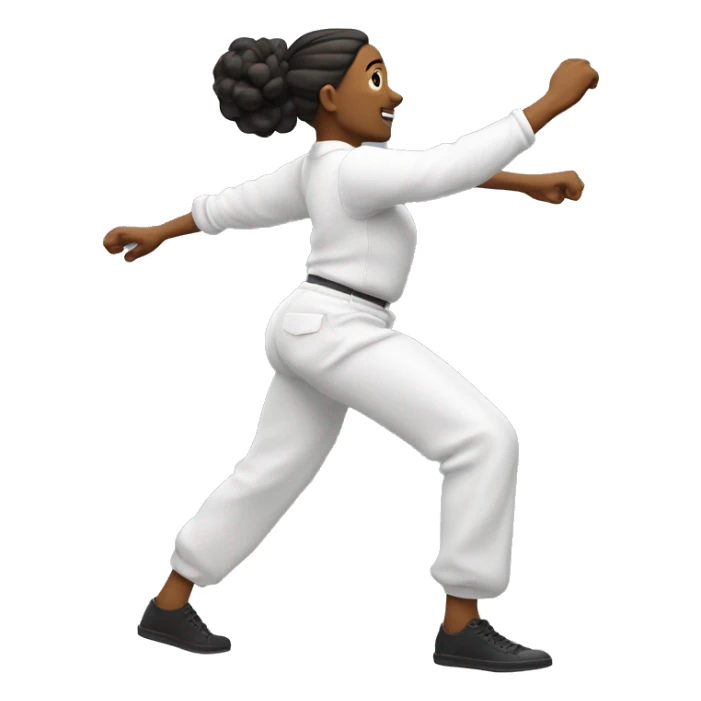 A stiff but fluid fast-paced side-to-side hip sway with fully extended arms behind back swinging arms, the Floss is an iconic, high-energy move that became a cultural sensation. sticker