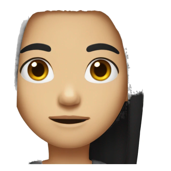 long black hair boy attitude  sticker