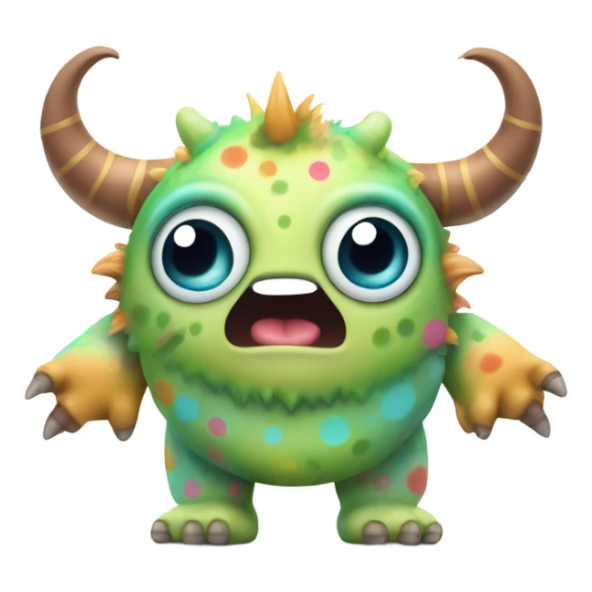 kind funny baby monster sticker