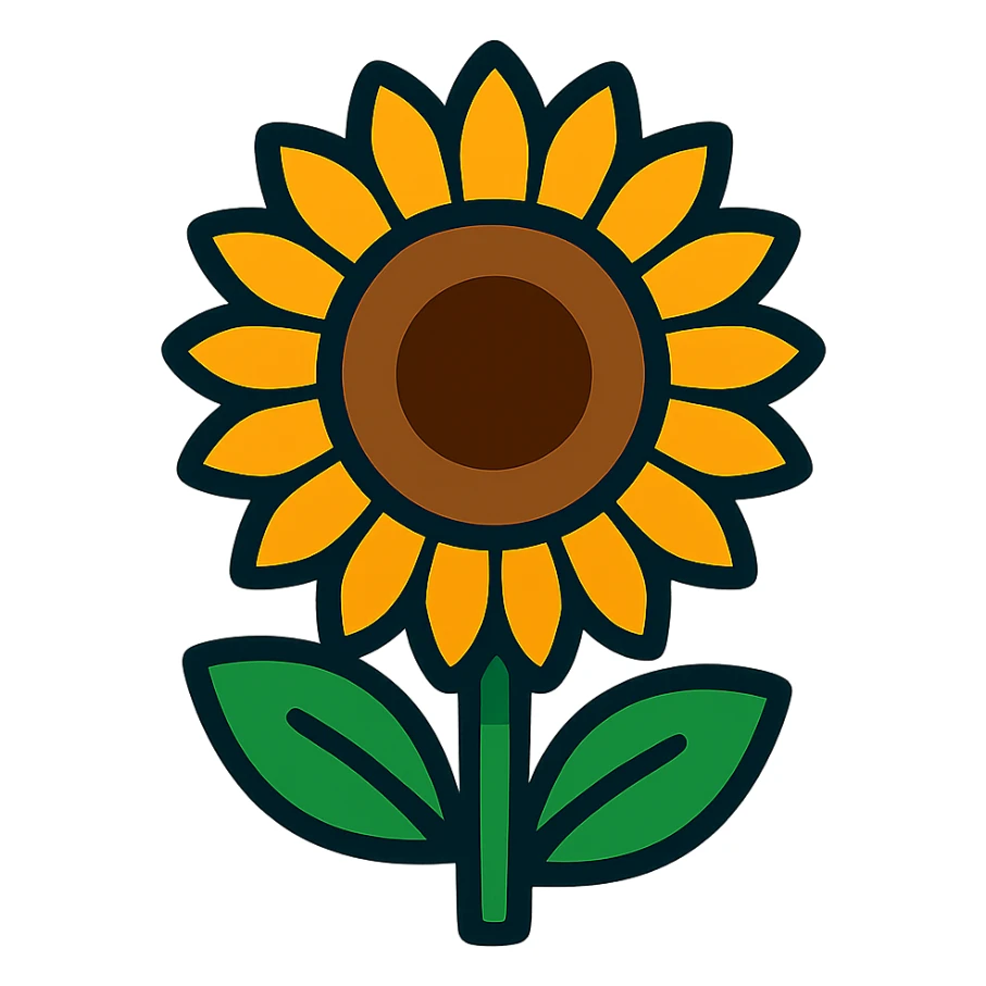 A sunflower emoji sticker