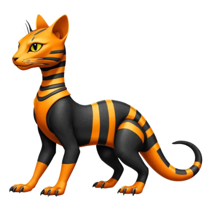 Salandit-Bastet-Fakémon-hybrid-creature (full body)  sticker