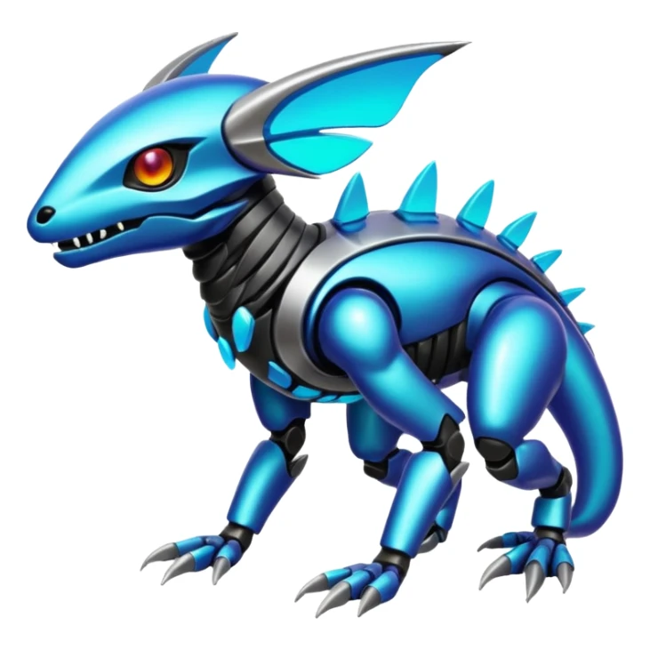  exotic tropical cyber-Protogen-Fakémon-Vernid-creature sticker