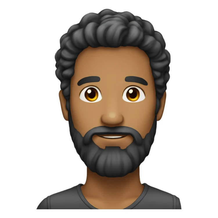 male portrait with beard aggiungi capelli sticker