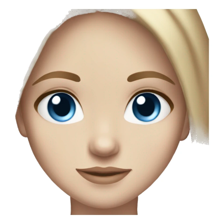 stunning white girl light brown hair blue eyes sticker
