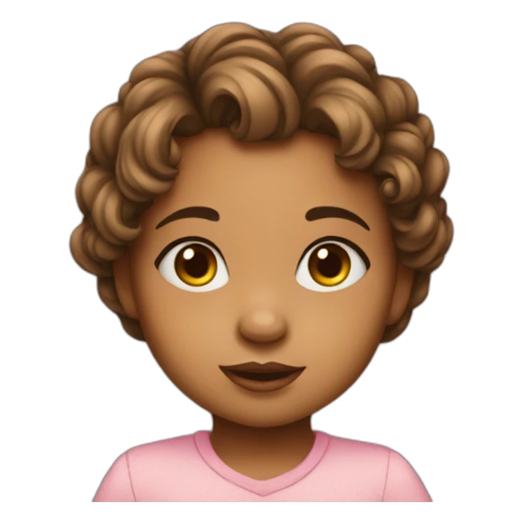 Cute girl baby sticker