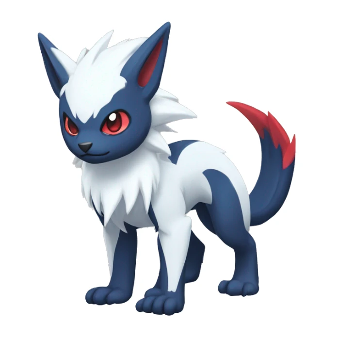 Cool Edgy Nargacuga-Absol-Zangoose-Sneasel-Quilava with a collar on, full body sticker
