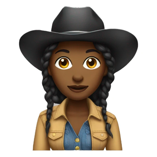 Black Cowgirl sticker