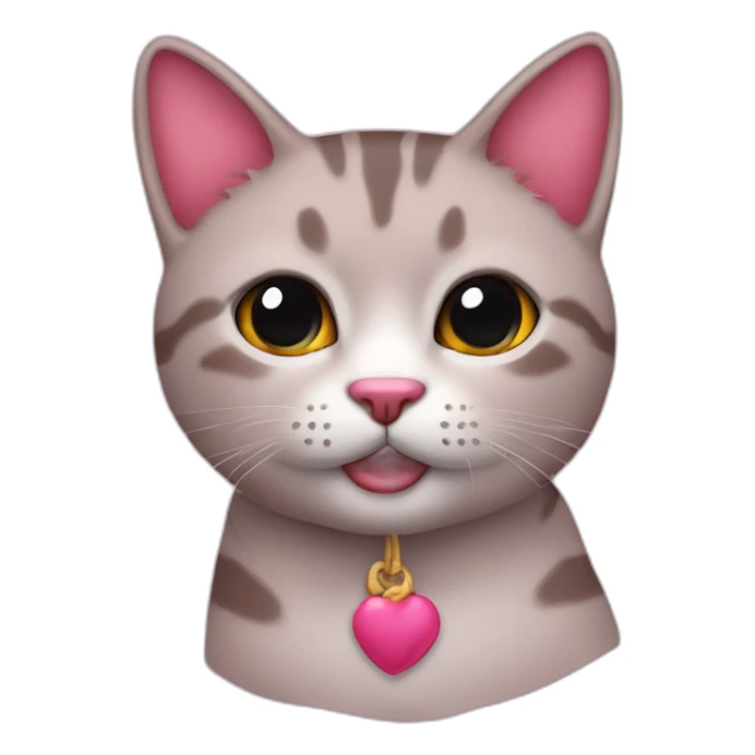 Gatita con laso rosado sticker